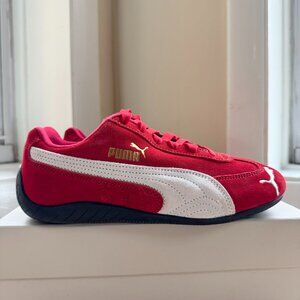Puma Speedcat OG Sneakers Suede Red White Womens 7.5